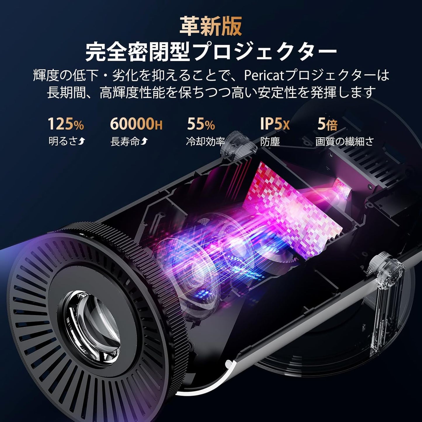 プロジェクター小型 【令和6年10月新登場!知能自動台形補正&明るさプラス&270°回転】Wi-Fi6瞬間接続 16000LM 天井投影 Bluetooth5.4 4k対応 1080Pプロジェクター家庭用 ホームプロジェクターモバイルプロジェクター HiFiスピーカー内蔵 短距離投影50%ズーム機能スマホ/ノートパソコン/DVD/PS4/Switch/などに対応