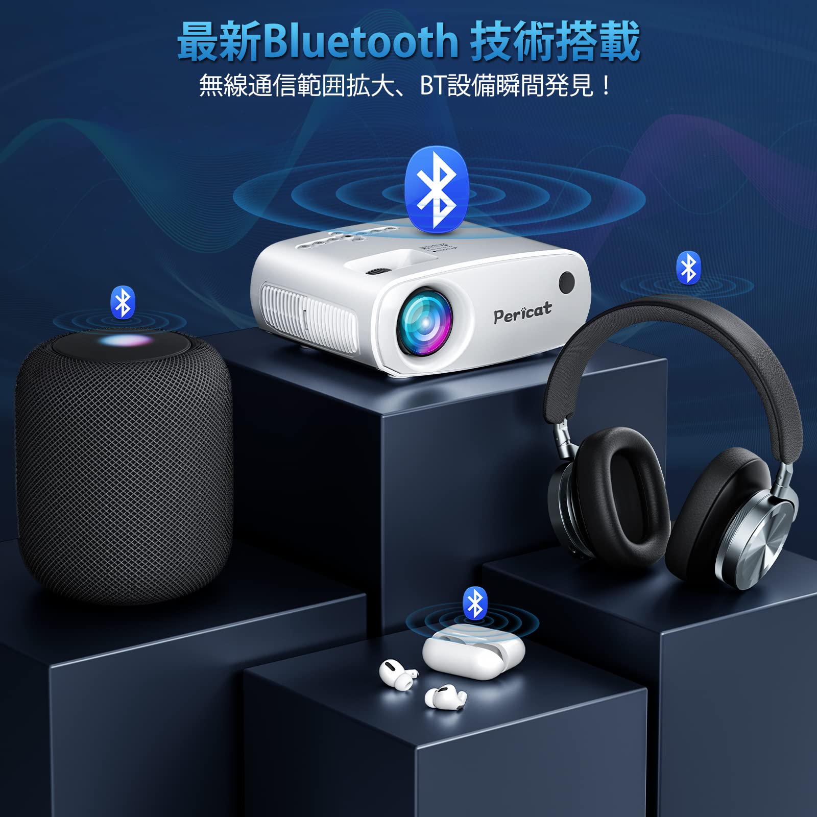 プロジェクター 4K Bluetooth5.0対応-